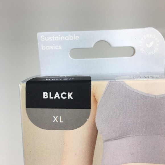 NIP BOODY Women's XL Lyolyte Ribbed High Leg Brief Black Seamless Soft bamboo - Picture 5 of 10